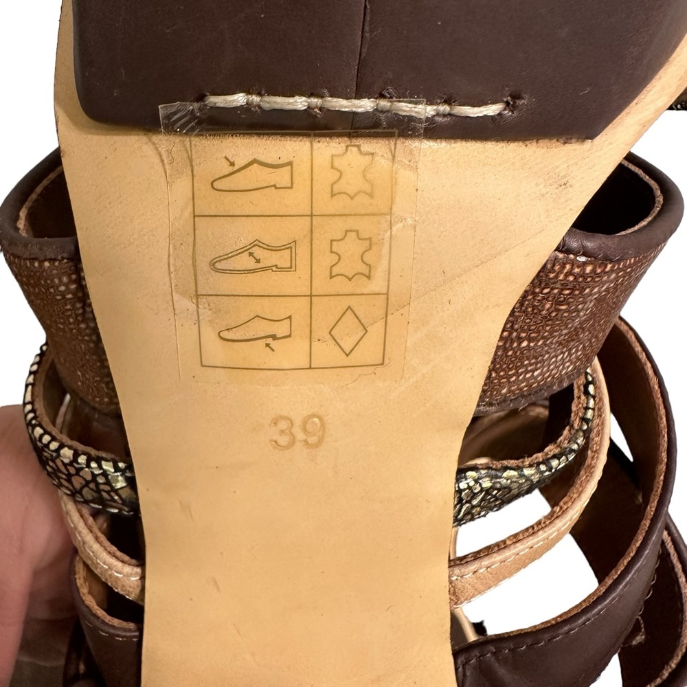 Roberto Zago Women Strappy Sandals multicolored size 7.5 !! - Picture 14 of 16